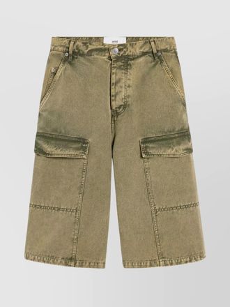 Ami cotton cargo shorts