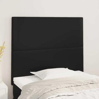 vidaXL Cabeceros 2 Unidades De Cuero Sint&eacute;tico Negro 90x5x78/88 Cm Vidaxl