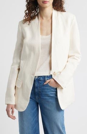 Wyeth Nyc Linen Blend Blazer in Chalk at Nordstrom Rack, Size Medium