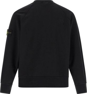 Stone Island Raglan Crew Neck Sweatshirt - Black