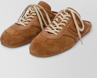 Dries Van Noten leather sneakers round toe rubber sole