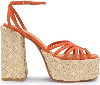 Castaner Farah Sandaal - Dames - Sandalen met hakken - Oranje - 36 EU - Leer - Schoenen