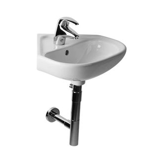 Roca Jika Deep - Lavabo De Esquina, 45x46 Cm, Con Rebosadero, Con Agujero Para Grifo, Blanco H8166120001041