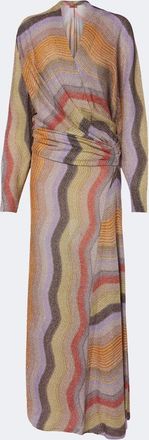 Missoni Draped printed lam&eacute; gown