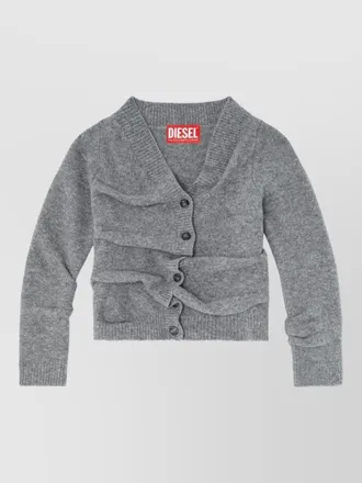 Diesel wrinkled knit cropped cardigan