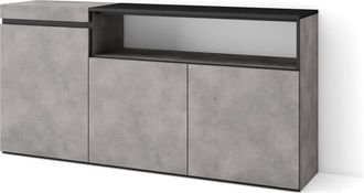 Skraut Home Aparador efecto madera cemento 150x35x75cm