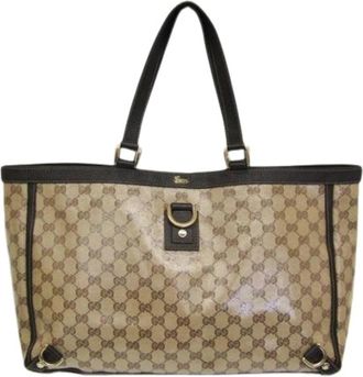 Gucci Pre-owned Abby 293580 Tote bag - Dames - Vintage Shopper - Beige - ONE Size - Leer - Vintage