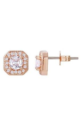 Adornia Cubic Zirconia Halo Stud Earrings in Pink at Nordstrom Rack