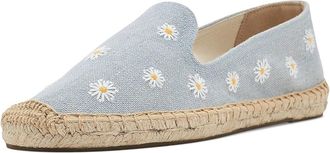 Soludos Daisies Smoking Espadrille Womens Flat Shoes Dolphin Blue : EU 37 (US Womens 6-6.5) B - Medium, Textile