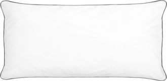 Beliani Almohada De Algod&oacute;n Japara Blanco 40 X 80 Cm Poli&eacute;ster Pelister