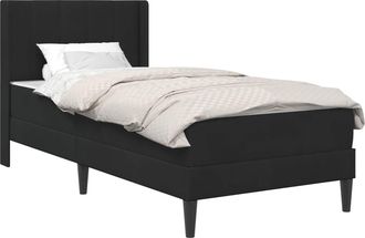 vidaXL Estructura De Cama Con Colch&oacute;n Negro 100 X 200 Cm Terciopelo Vidaxl