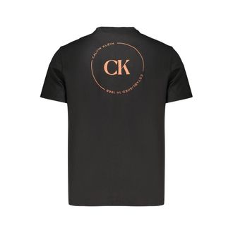 Calvin Klein Logo-Print Cotton T-Shirt - Black