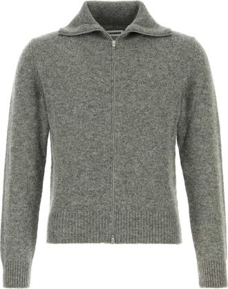Jil Sander Grey Zip Up Cardigans