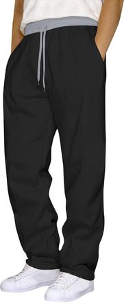 Generic Joggers for Men UK Tracksuit Jogging Bottoms Mens Clothing Cargo Trousers Fleece Lined Lounge Pants Wide Leg Baggy Straight Leg Work Walking Chinos Th