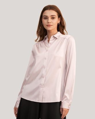 LilySilk Long Sleeves Collared Silk Blouse