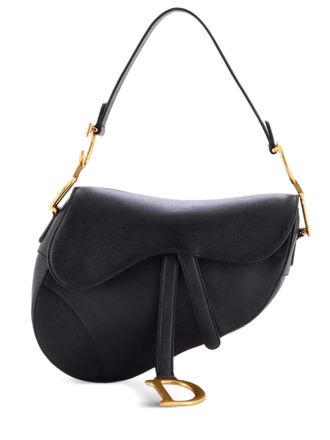 Dior Saddle Handbag Leather Medium shoulder bag - women - Calf Leather - One Size - Black