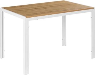 Beliani Beliani - Modern Dining Table mdf with Metal 120 x 70 cm Living Room Furniture Light Brown with White Mann