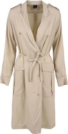 Aspesi Beige Jurk Wt 06 G461 - Dames - Jas met riem - Beige - S - Jassen