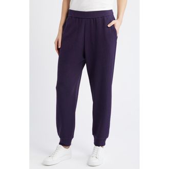 Eileen Fisher Waffle Knit Joggers in Aubergine at Nordstrom, Size Xx-Small