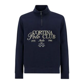 La Martina Cortina Half Zip Sweatshirt - Sweatshirts & Hoodies - Hombre - Azul - L
