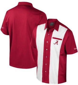 Colosseum Mens Colosseum Crimson Alabama Crimson Tide Strike Bowling Button-Up Shirt at Nordstrom, Size Large