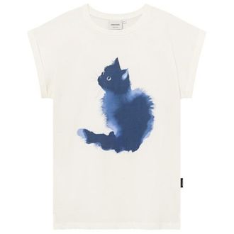 Dedicated T-Shirt Visby Watercolor Cat T-Shirt f&uuml;r Damen | wei&szlig;