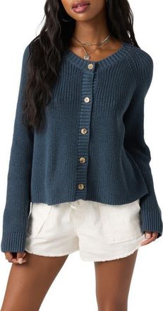 O'Neill Kerris Cotton Blend Cardigan in Slate at Nordstrom, Size X-Small