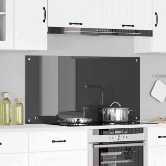 vidaXL Salpicadero De Cocina Gris Oscuro 120 X 60 X 0.6 Cm Vidaxl