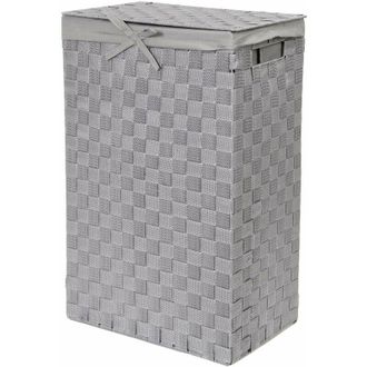 Compactor Compactor - Stan Hamper Cesto Portabiancheria Grigio, Rettangolare (25x38xH.60 cm) in Rayon Belt