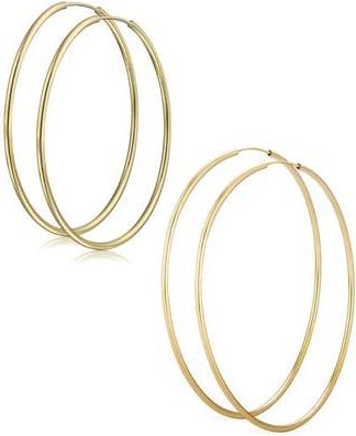 Bling Jewelry Set of 2 Minimalist Hoop Earrings in Gold at Nordstrom Rack