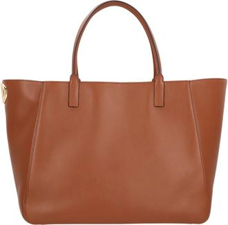 Valentino Garavani Zijdelingse Tote Tas met Vlogo Ontwerp - Dames - Shoppers - Bruin - ONE Size - Tassen
