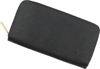 Louis Vuitton Black Noir Epi Leather Long Wallet (Bi-Fold) (Pre-Owned)