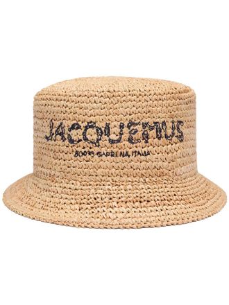 Jacquemus Le Bob Pesco bucket hat - Neutrals