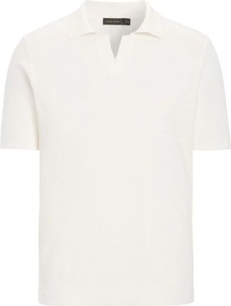 Oscar Jacobson Patrick Poloshirt - Heren - V-hals truien - Wit - L - Katoen - Truien & Vesten