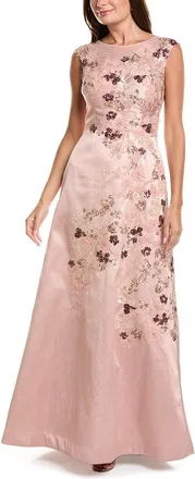 Teri Jon by Rickie Freeman Jacquard Applique Gown