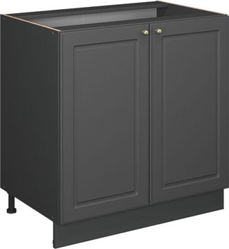 Vicco Armario Bajo Para Fregadero Fame-line, Antracita-oro Landhaus, 80 Cm Con Estante, Et Antracita, Vicco