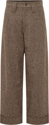 Brunello Cucinelli Brown Tailored Flat Front Pants