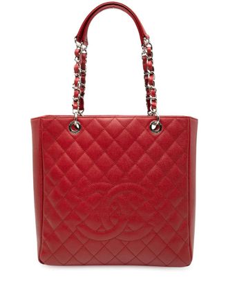Chanel 2012-2013 Caviar Vertical Grand Shopping tote bag - women - Caviar Leather - One Size - Red