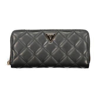 Guess Juliet SLG Ritssluiting Portemonnee - Dames - Portefeuilles - Zwart - ONE Size - Polyester - Accessoires