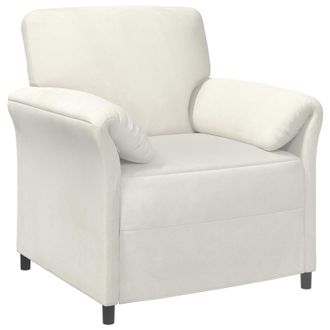 vidaXL Sof&aacute; De Una Plaza Crema 88 X 83 X 95 Cm Terciopelo Vidaxl