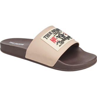 True Religion Kendrick Logo Slide in Brown at Nordstrom, Size 11
