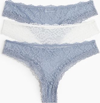 H&M 3er-Pack Brazil Slips - Blue