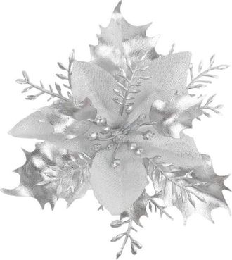 OEM 24 Flores Artificiales Navide&ntilde;as - Navidad - Decoraciones Navide&ntilde;as Brillantes - Adecuadas Para Coronas De &Aacute;rbol De Navidad - Estilo C