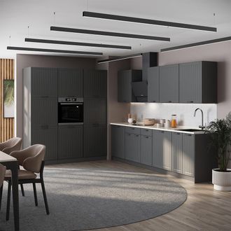 Vicco Mueble De Cocina Fame-line, Gris Oscuro/antracita, 460 Cm, Et Antracita, Vicco