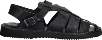 Fracap Leren Sandalen - Heren - Sandalen - Zwart - 43 EU - Leer - Schoenen