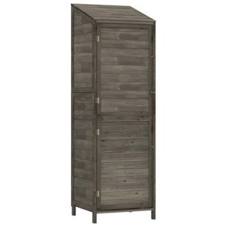 Berkfield Home Garden Shed Anthracite 55x52x174.5 cm Solid Wood Fir in Dark Grey