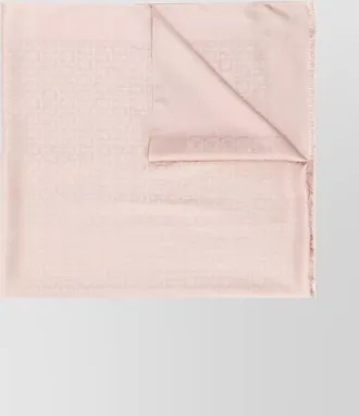 Ferragamo silk wool gancini frayed scarf