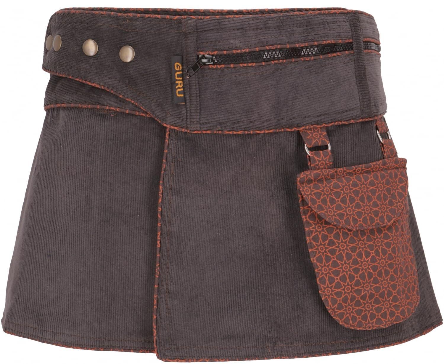 GURU SHOP Stoff-Gürteltasche Sidebag – Schwarz/taubenblau, Baumwolle, 12x18x8 Cm, Verstellbarer Gurt 86–120 Cm