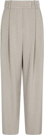 Giorgio Armani pleated-front tailored trousers - Neutrals