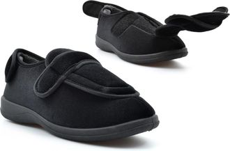 Generic Womens Wide Slippers Ladies Touch Fastening Slippers Size 7 Wide Open Slipper Size 9 Ladies Memory Foam Slipper Comfort Memory Foam Touch Fastening Si